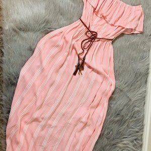 Striped Off-the-Shoulder Dress